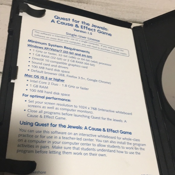 Lakeshore Quest For The Jewels computer learning Windows XP/Vista/Windows 7 - Picture 5 of 5